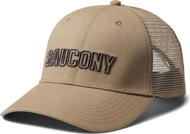 Saucony Trucker Hat (Pewter Graphic) Caps