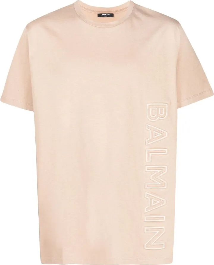 logo-embossed cotton T-shirt