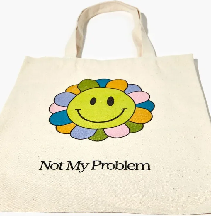 Not My Problem Graphic Tote Bag