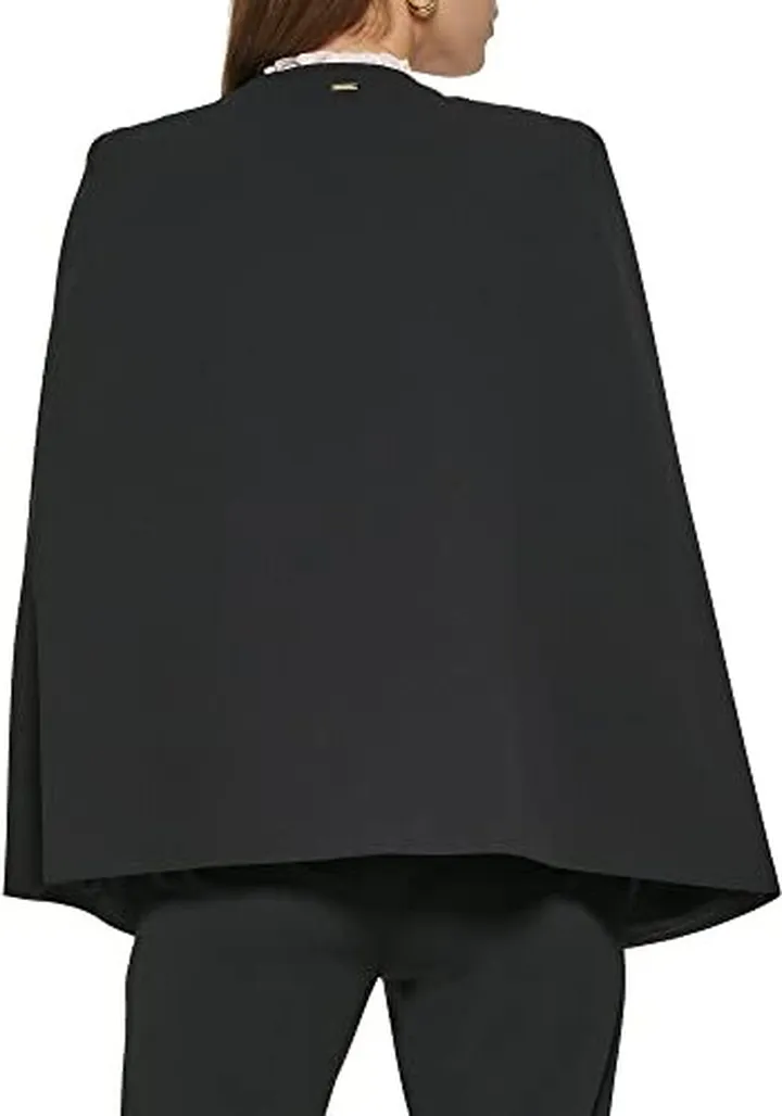 DKNY Standard Womens Open Front Cape Jacket