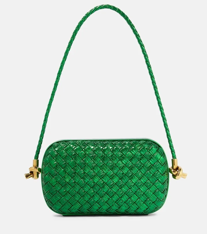 Knot Intreccio leather shoulder bag