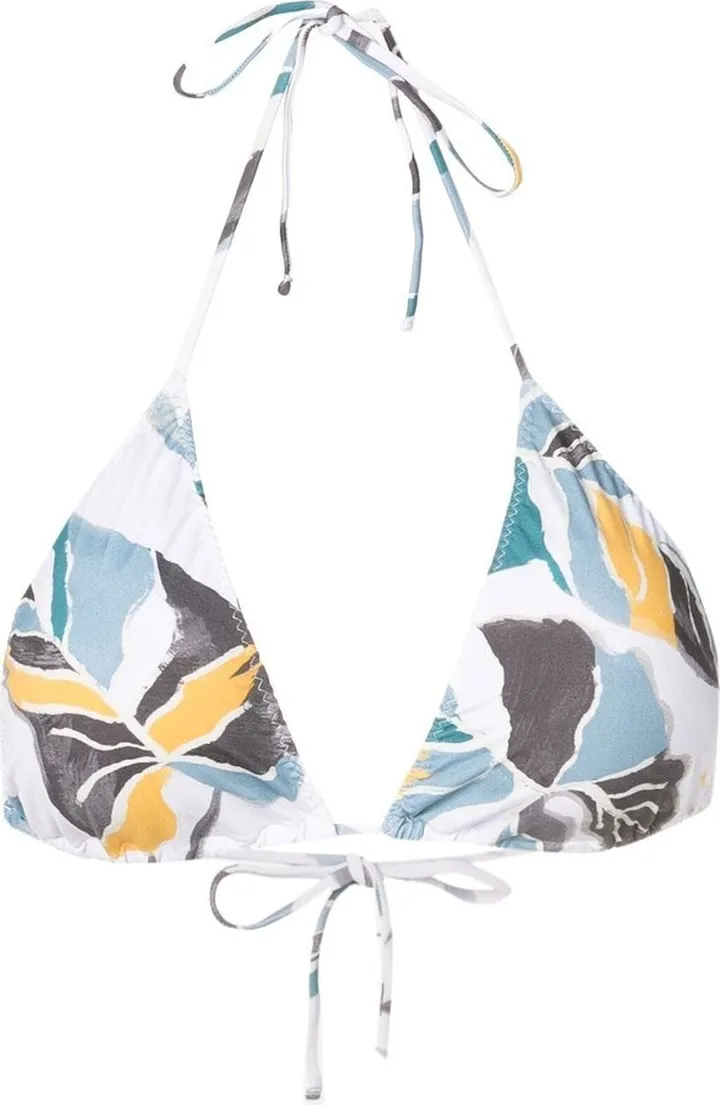 Ava leaf-print bikini-top
