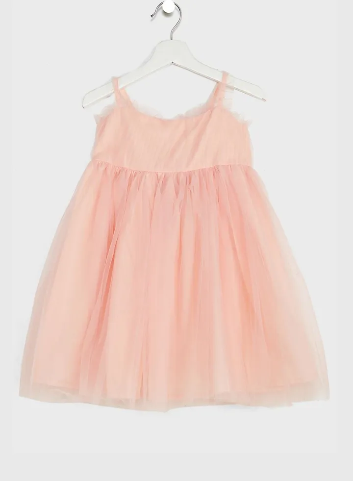 Girls Sheered Evening Wear Dress
