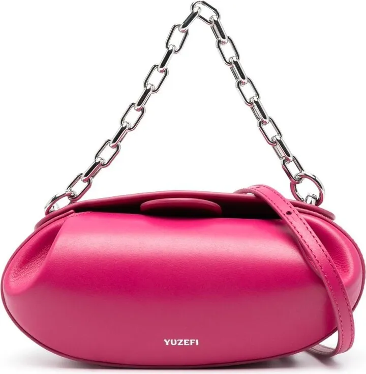 Baton leather shoulder bag