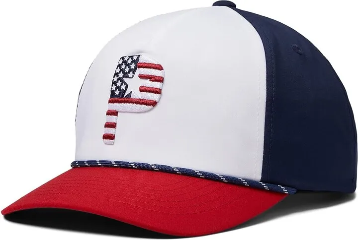 PUMA Golf Pars Stripes Rope Cap (White Glow) Caps