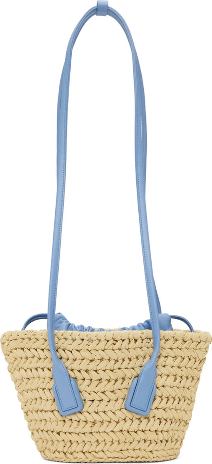 Bottega Veneta Beige & Blue Small Arco Tote