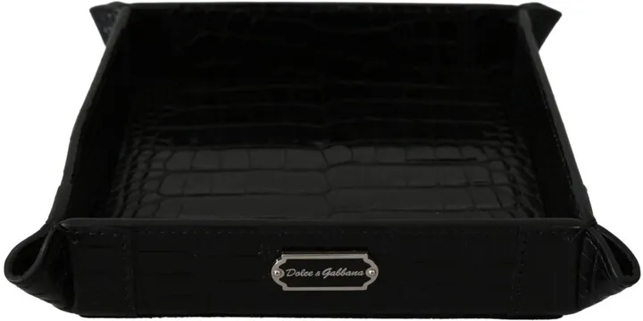Dolce & Gabbana Plate Key Wallet Phone Card Money Patterned Skin Women's Tray