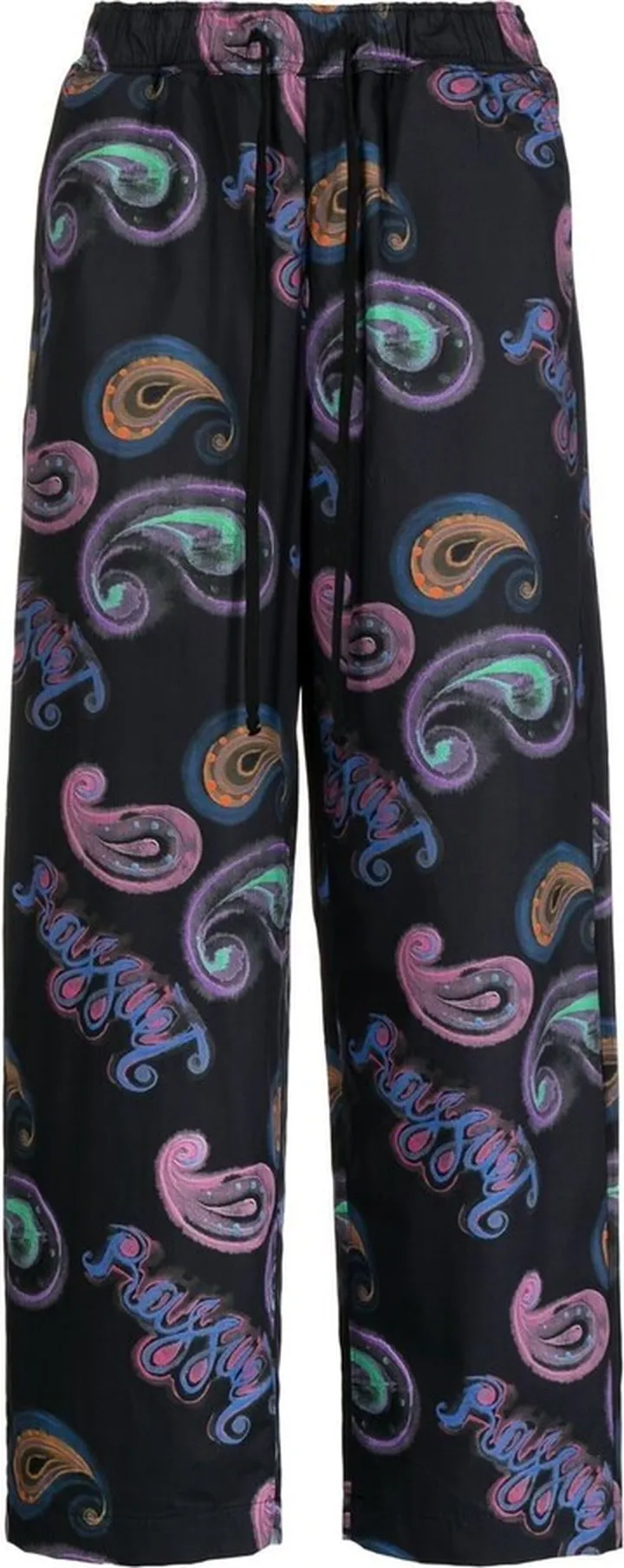 Paisley-Print Straight-Leg Trousers
