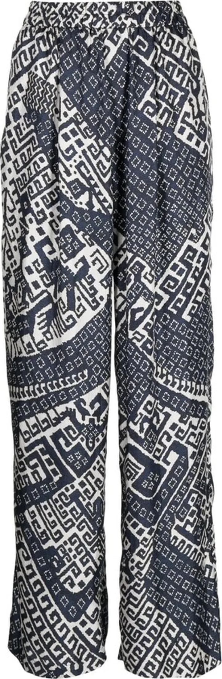 Straight-Leg Graphic-Print Trousers
