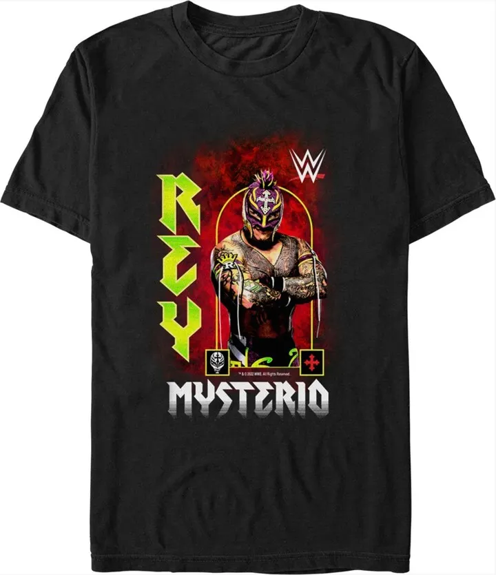 Men's WWE Rey Mysterio Poster T-Shirt - Black - 2X Large