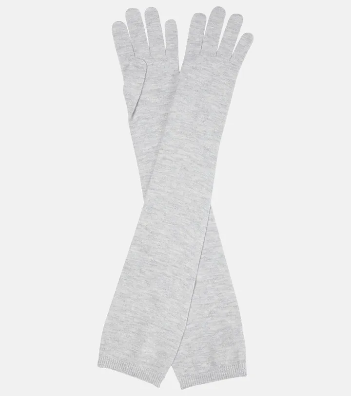 Lurex® cashmere gloves
