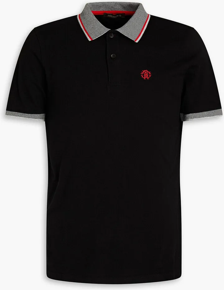 Logo-embroidered cotton-piqué polo shirt