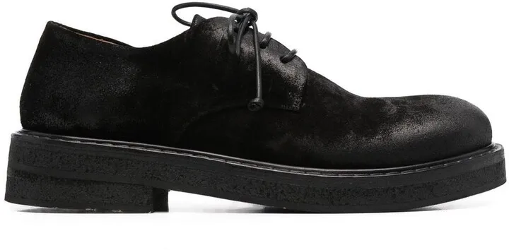 Wig lace-up derby shoes