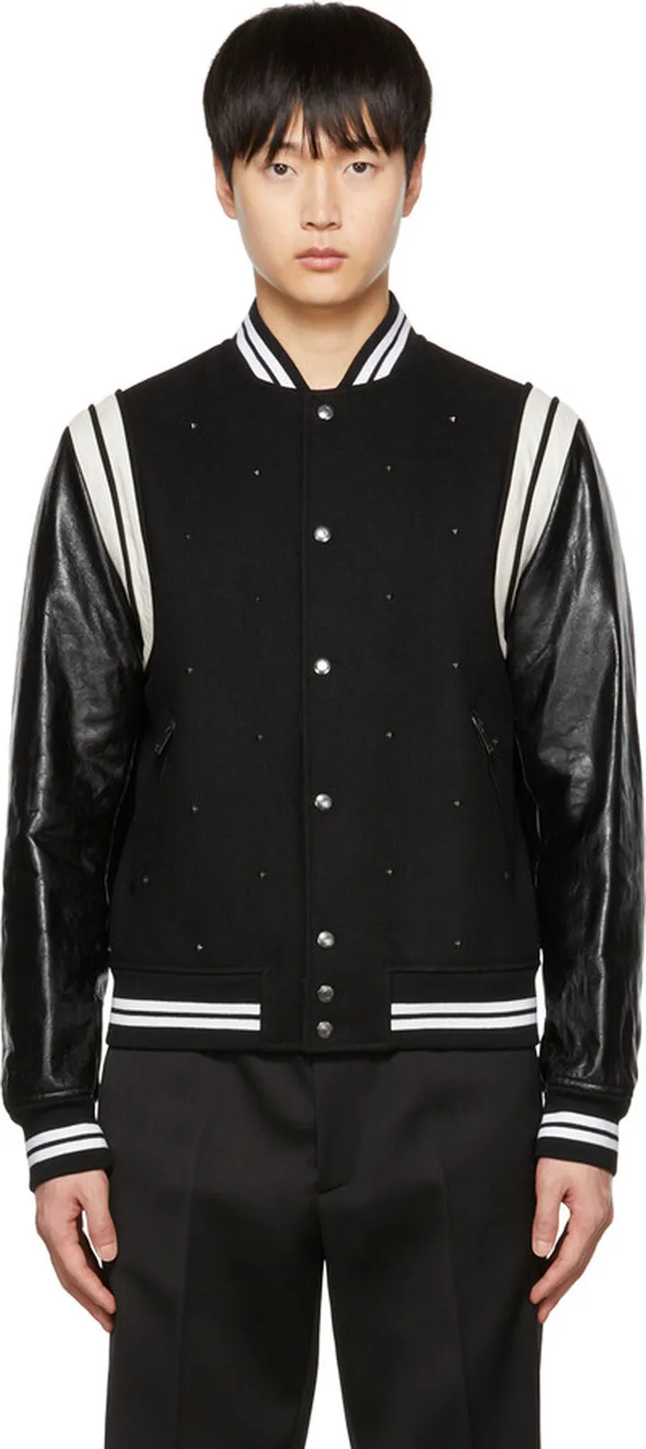 Valentino Black Rockstud Leather Jacket