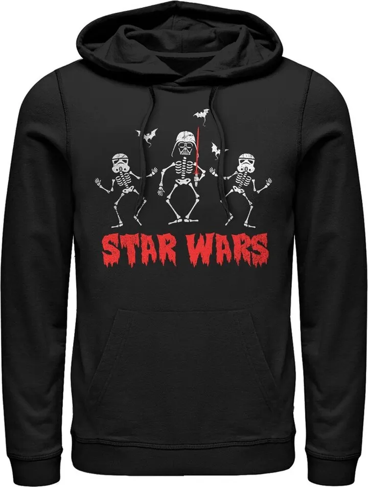 Men's Star Wars Halloween Vader Skeletons Pull Over Hoodie - Navy Blue - Medium