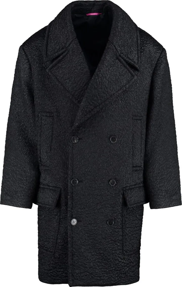 Wool Blend Double-breasted Coat