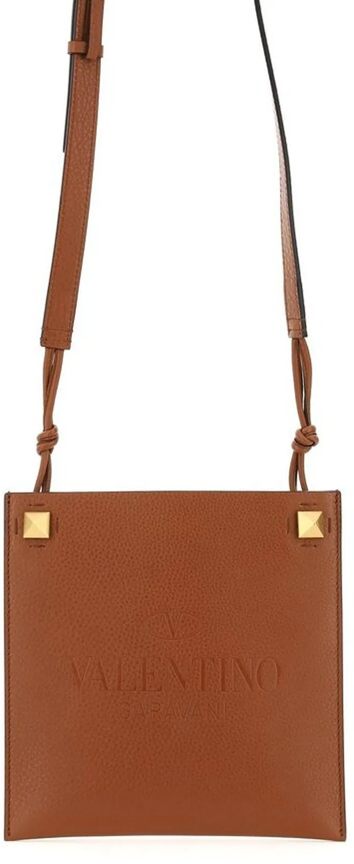 Valentino Garavani Rockstud Logo Embossed Crossbody Bag