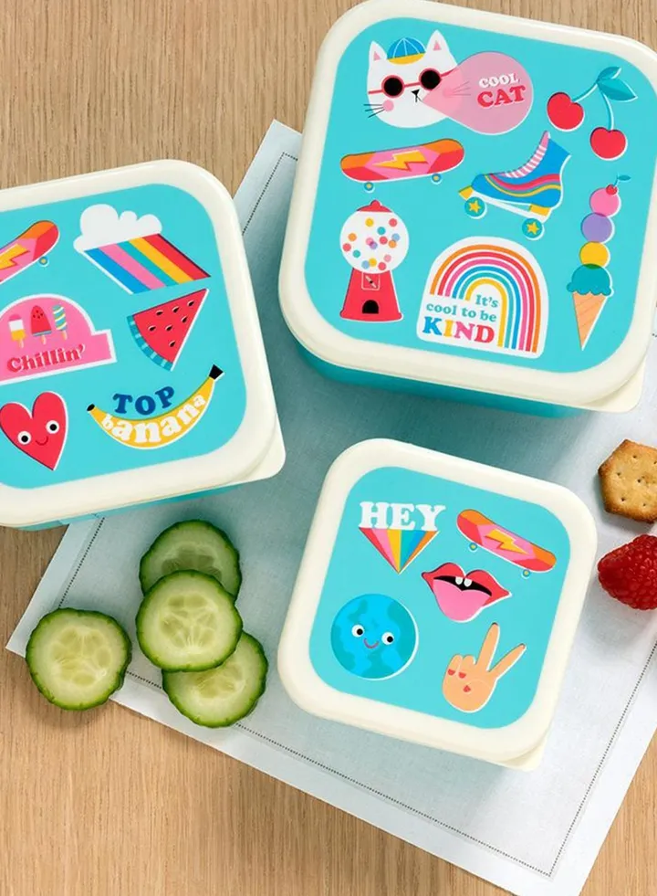 Set Of 3 Top Banana Snack Boxes