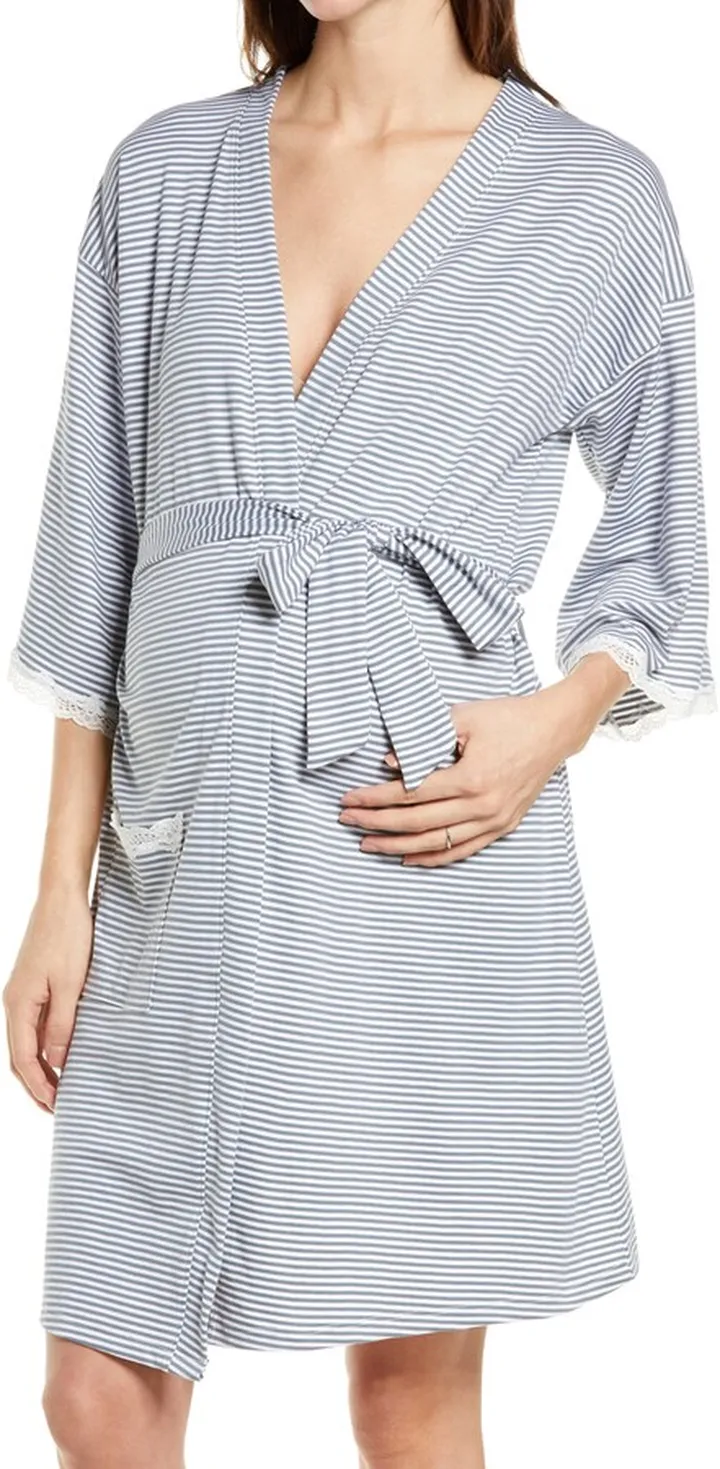 Ashley Cotton Blend Maternity Robe
