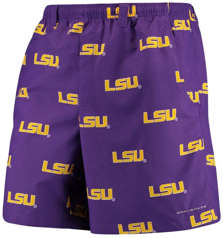 Men's Purple Lsu Tigers Backcast Ii 8" Omni-Shade Hybrid Shorts