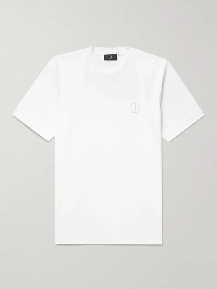 Slim-Fit Logo-Embroidered Cotton-Jersey T-Shirt