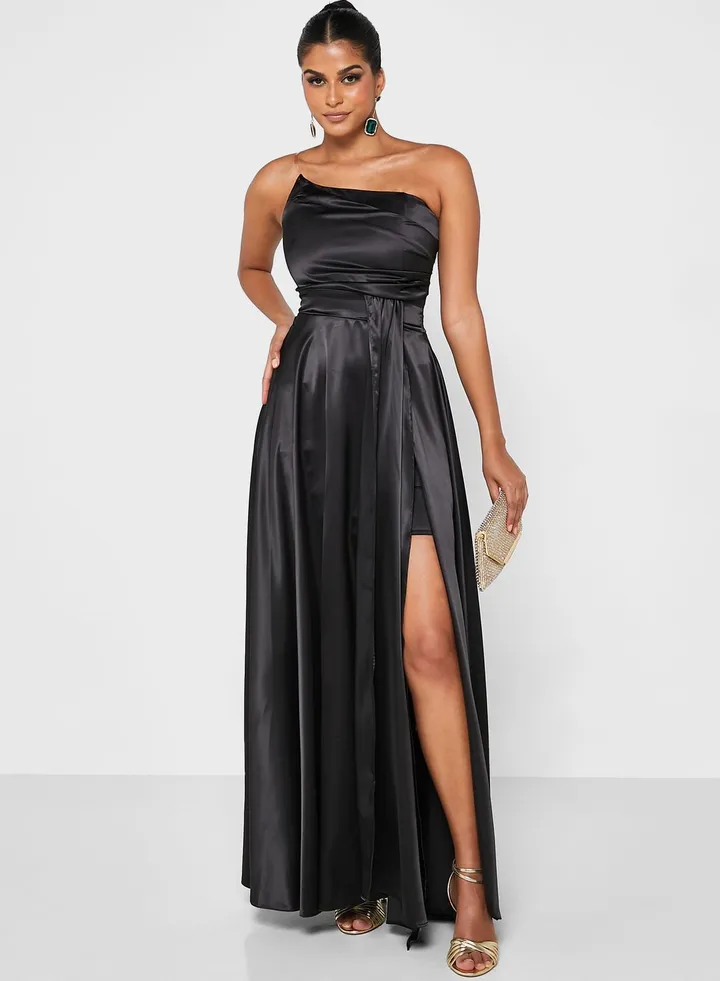 Bardot Dress With Slit