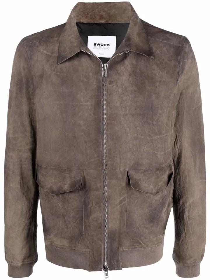 Zipped-Up Leather Jacket