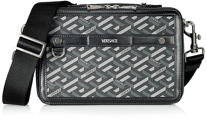 Greca Monogram Crossbody Bag