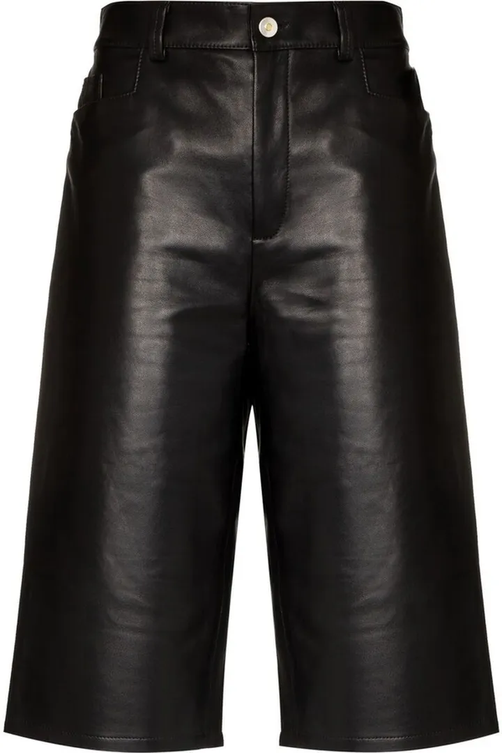 Poppy boyfriend lambskin shorts