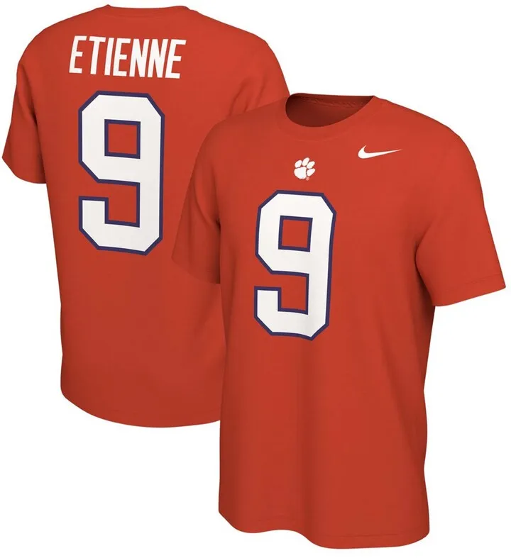 Men's Travis Etienne Orange Clemson Tigers Alumni Name Number T-shirt