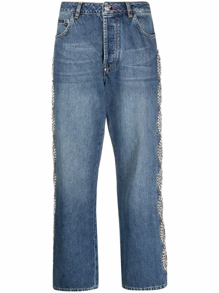Crystal Cable wide-leg jeans