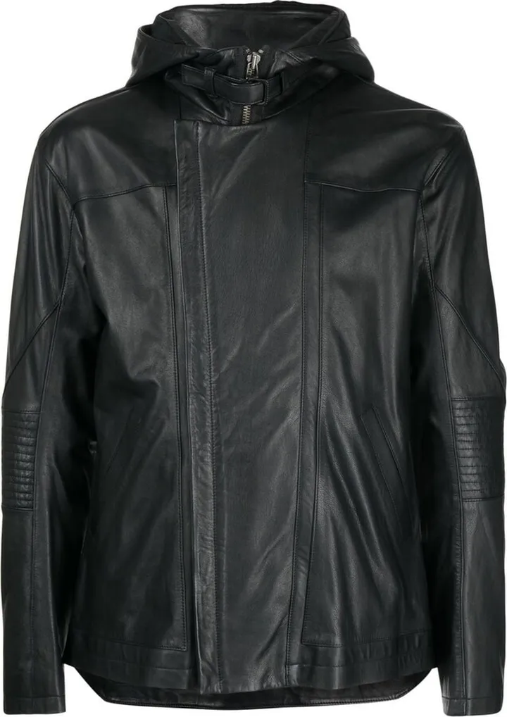 Photograph-Print Leather Jacket