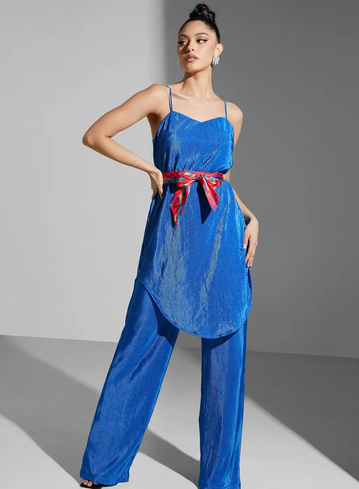 Tamara Jamal Pleated Tunic With Pants