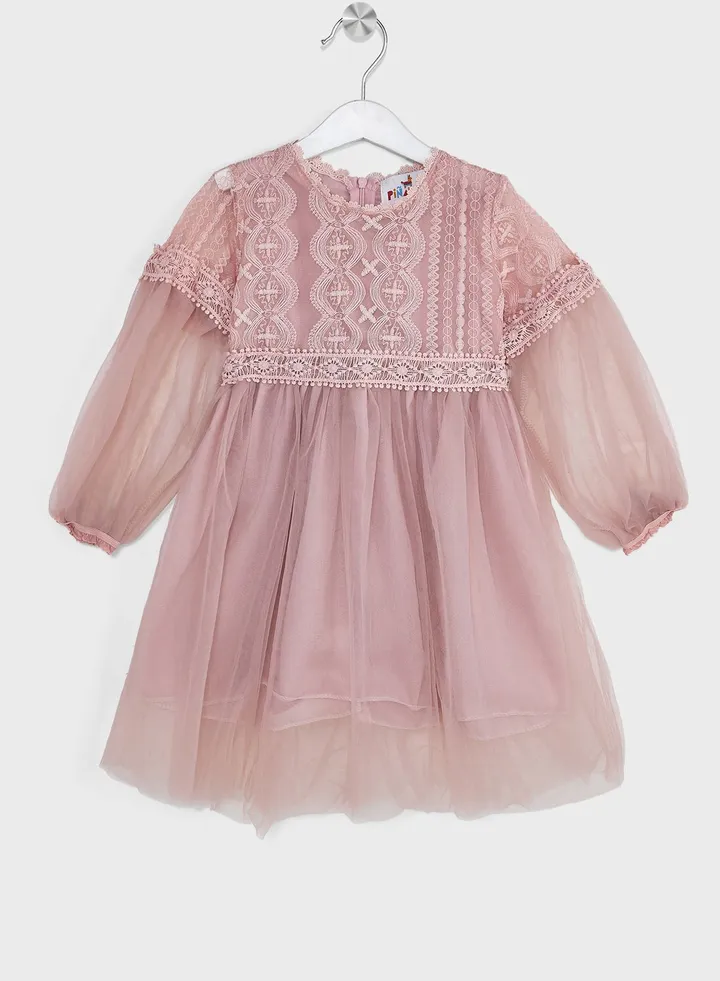 Girls Casual Lace Dress
