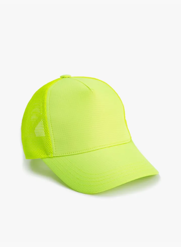 Fishnet Detail Tissued Cap Hat