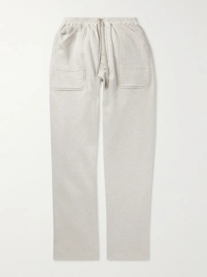 Wide-Leg Cotton-Jersey Sweatpants