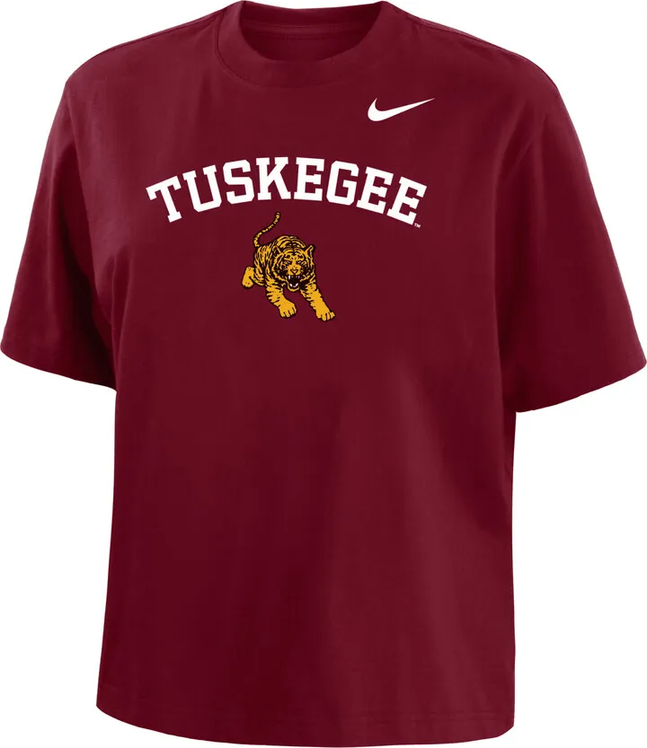 Nike Women's College (Tuskegee) Boxy T-Shirt in Red