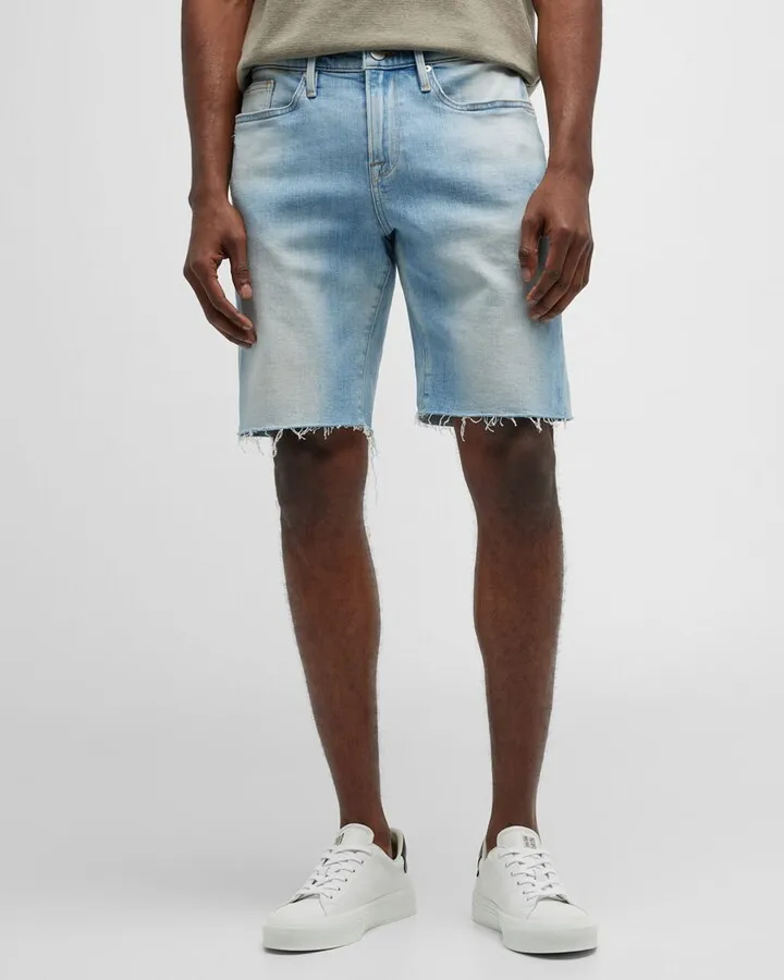 Men's L'Homme Cutoff Denim Shorts