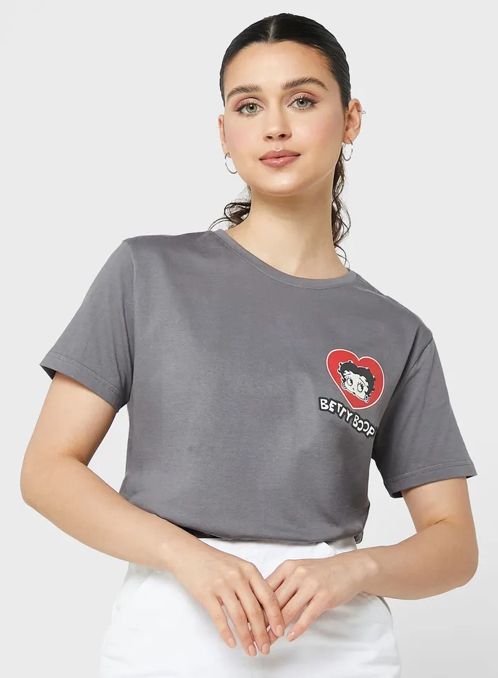 Crew Neck Graphic T-Shirt