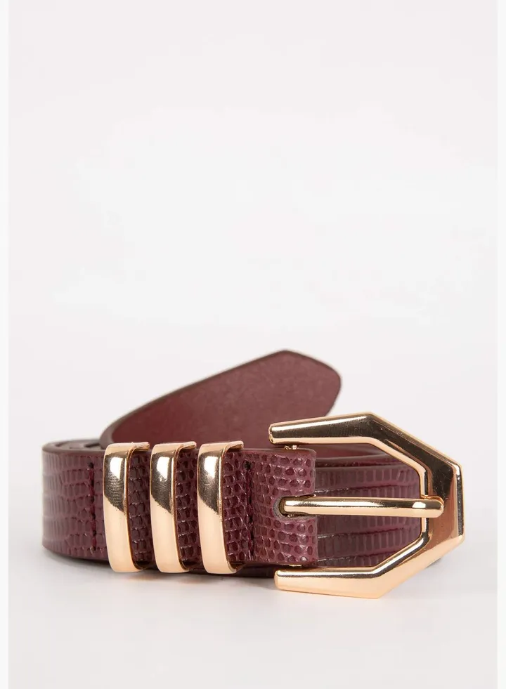 Woman Faux Leather Classic Belt