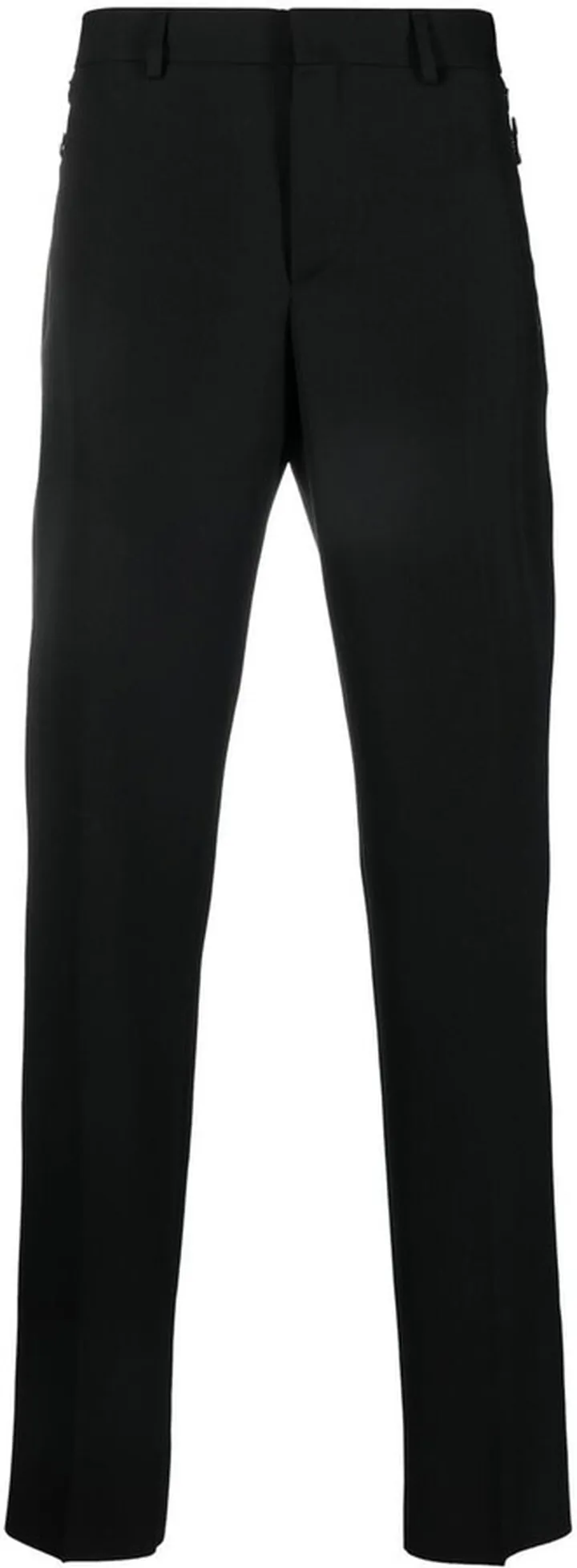 Mid-Rise Slim-Cut Trousers