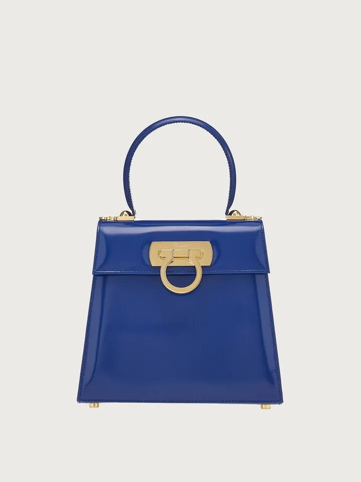 Ferragamo Women Iconic Top Handle (S) Blue