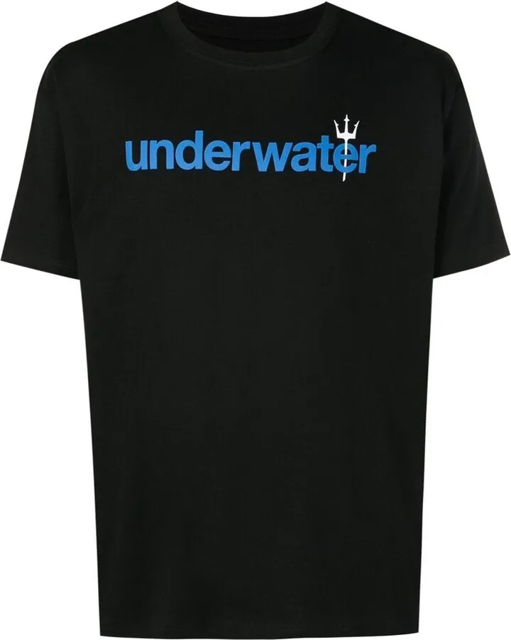 slogan-print short-sleeve T-shirt