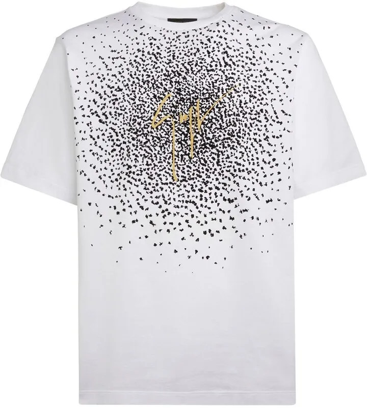 splatter print short-sleeve T-shirt