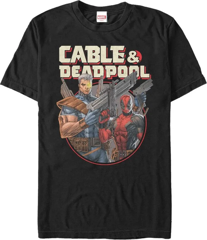 Men's Marvel Cable & Deadpool Partners T-Shirt - Black - Large