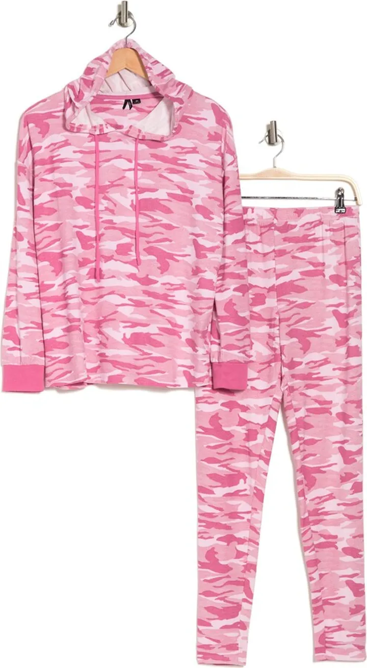 Hooded Long Sleeve Top & Pants Pajamas