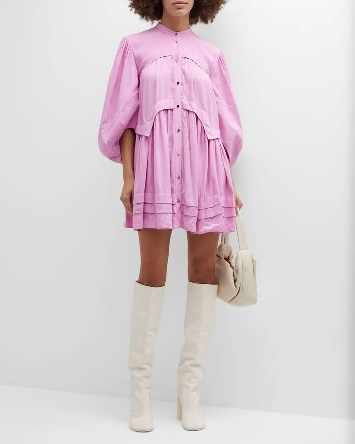 Bullard Button-Front Mini Dress