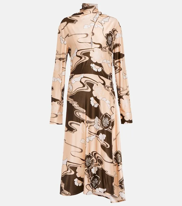 Printed midi dress