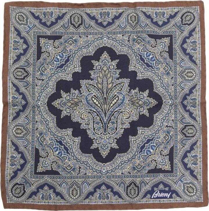 Paisley-Print Silk Handkerchief