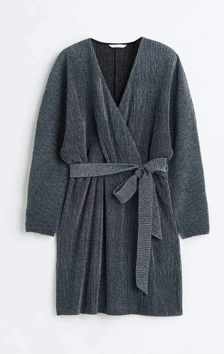 Glittery Wrap Dress